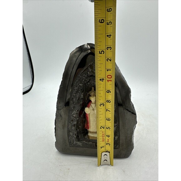 Infant Of Prague Coal Sculpture PA Pennsylvania Vintage 5.25” - Picture 15 of 15